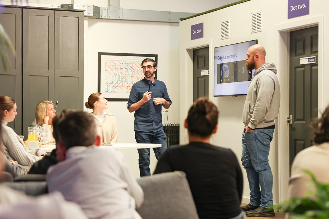 Digital presentation to the team